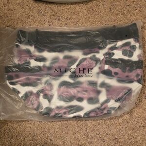 Miche Harlow Black and Purple Animal Print Bag